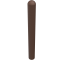 Genbrugsmateriale-stolpe | halvkugleformet hoved � 150 mm | Pullerter uden fr�set rille og reflekser Farve: brun